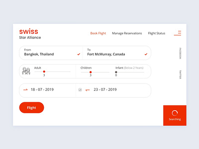 Flight Search Screen Design