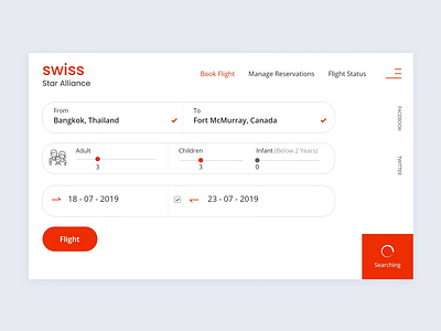 Flight Search Screen Design