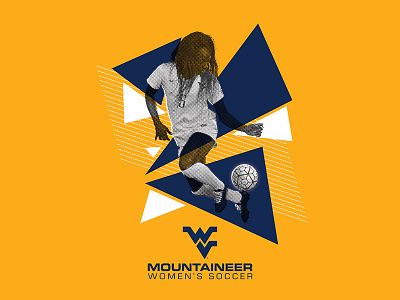 WVU Women's Soccer - Recruitment Graphic college football futbol graphic graphic design retro soccer sports west virginia wvu