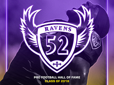 Baltimore Ravens: Ray Lewis Hall of Fame Announcement 2018 baltimore branding design football graphic graphic design nfl ravens sports type typography vector