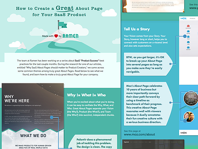 How to Create Great About Pages about page infographic saas