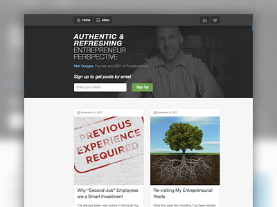 Matt Douglas Blog - Entrepreneur Perspective blog entrepreneur wordpress