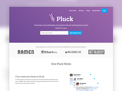 Pluck - Smarter Email Outreach email twitter