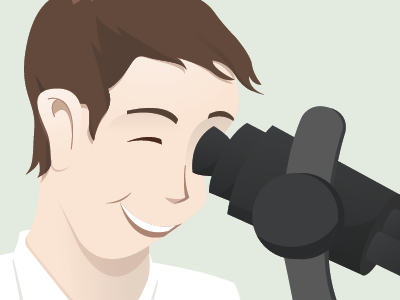 Microscopage character illustration