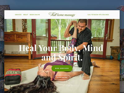 Vail Home Massage branding massage website