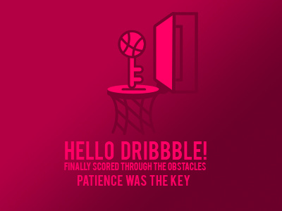 Dribbble debut shot! debut design draft drafted dribbble firstshot invite logo