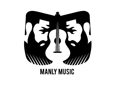 Manly Music Logo brand branding creative design dribbble graphic logo mark minimal music negativespace shot