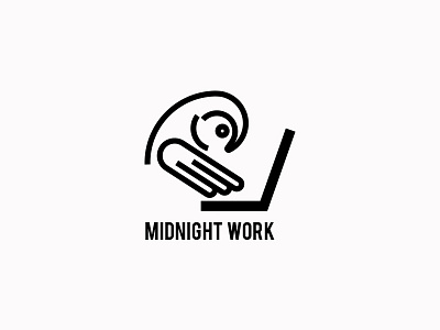 Midnight Work Logo animals brand branding creative design dribbble graphic logo mark minimal negativespace shot