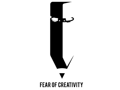 Fear of creativity brand branding creative design dribbble fear graphic logo mark minimal negativespace shot