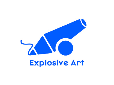 Explosive Art Logo brand branding creative design drawings dribbble graphic logo mark minimal negativespace shot