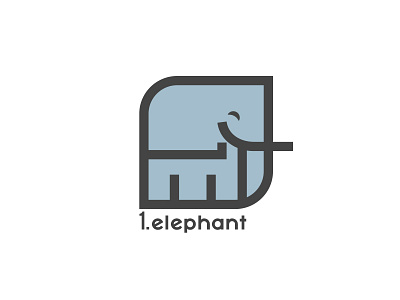 Elephant logo animals brand branding creative design dribbble graphic logo mark minimal negativespace shot