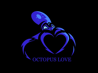 Octopus Love animals brand branding creative graphicdesign logo love mascot octopus photography sea skull