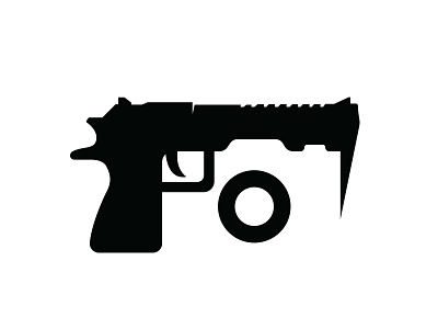 Photoshooting Logo brand branding bullet creative creativity graphicdesign gun logo mascot photography shoot skull