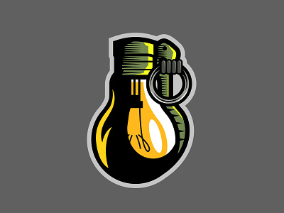Explosive Idea logo brand branding bulb creative creativity explosion graphicdesign grenade idea logo mascot photography