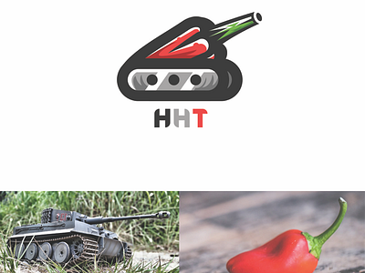 Hot tank logo branding clever creative graphicdesign illustration logo negativespace pepper smart tank war weapon