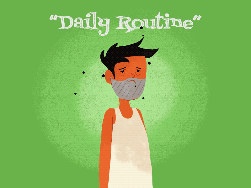 "Daily Routine" after effects aftereffects animated animatedgif animation cartoon character design drawing gif graphic hand drawn illustration loop looping loopinggif motion motion design motion graphic motiongraphics