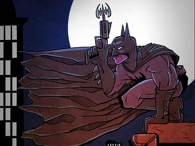 The Dark Knight art batman city comic dark design digitalart drawing illustration illustrator inks superhero