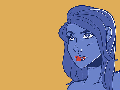 Blue Girl Portrait