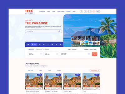 Travel Agency Web Design animation branding design graphic design logo motion graphics ui vector web