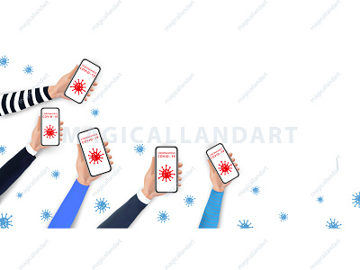 Social distancing and prevention COVID-19 app communication coronavirus covid 19 distancing home icon infetion magicallandart mobile phone prevention screen smartphone social spread stay vector