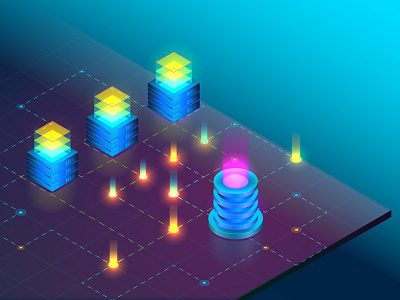 Concept of big data processing 3d adobe illustrator big cloud communication data design flat hosting internet isometric narwork network processing room security server storage vector web