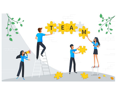 Teamwork business concept.