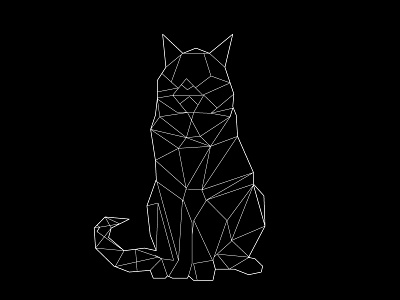 Animals Polygon Line Art 2 animals cat illustration line art polygon