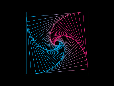 Geometric Line Art 01 abstract art blue dark geometric illustration line neon night pattern red shape