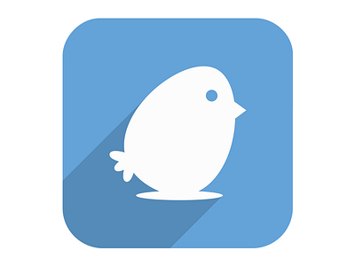 TweetAday app icon app bird blue clean content curation flat mobile tweetaday twitter