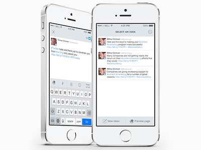 TweetAday app screens
