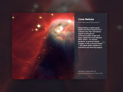 Universe card - The Cone Nebula black color cone dark light nebula photo space star stars universe white