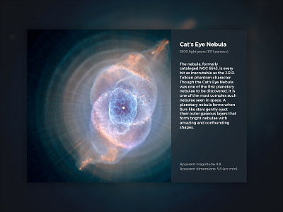 Universe card - Cat's Eye Nebula black cat color dark eye light nebula photo space star stars universe
