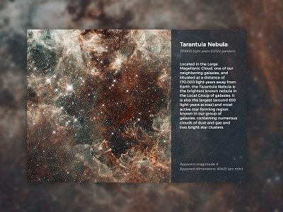 Universe card - Tarantula Nebula black color dark light nebula photo space spider star stars tarantula universe