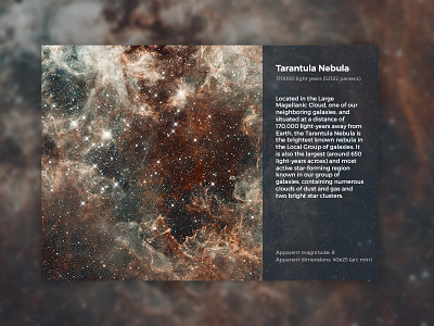 Universe card - Tarantula Nebula