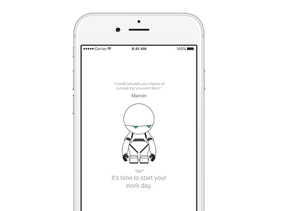 Tasx - time/project management app app green management project robot time white