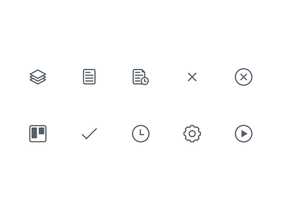 Time management app icons