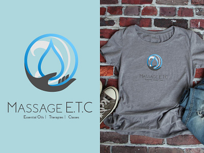 Massage E.T.C. Logo Design branding design essential oil logo logo design massage massage therapy shot