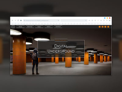 DS Underground Website Mockup concept design site web web design website