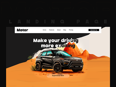 Landing Page | Automobile design digital design illustration ui website design