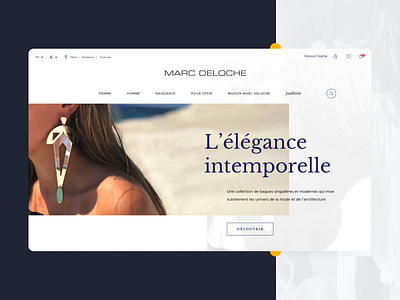 Marc Deloche - E-Shop beauty bijoux ecommerce eshop jewel jewellery jewellery online jewellery shop jewellery store luxury prestashop ui ux webdesign website