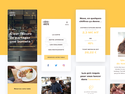 La Côte Et L'Arête design food foodporn interface restaurant ui ux webdesign website