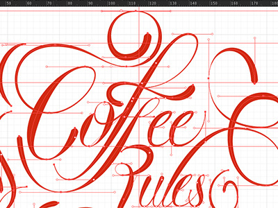 WIP* Coffee Rules Everything Around Me. "C.R.E.A.M.". advertising lettering typography wip