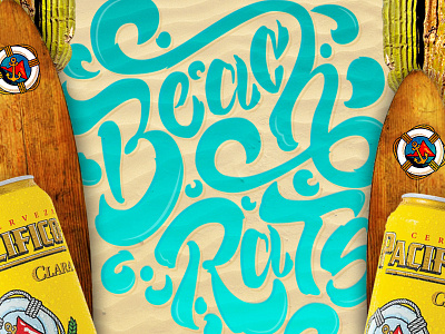 Beach Rats Comp advertising beer digital lettering typography