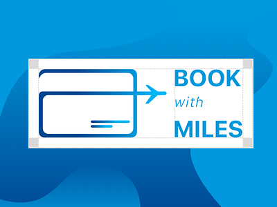 Logo: Book with Miles branding design logo sketch miles points travel