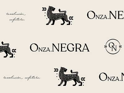 Onza Negra Café abstract animal animallogo brand branding design graphic design illustration logo symbol system texture