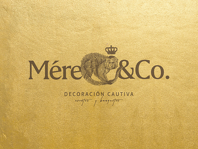 Mére&Co. animal brand classic engrave illustration logo monkey