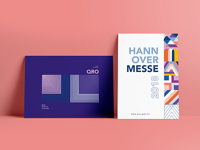 QRO Hannover Messe abstract brand branding colorful design geometrical modern mosaic system texture