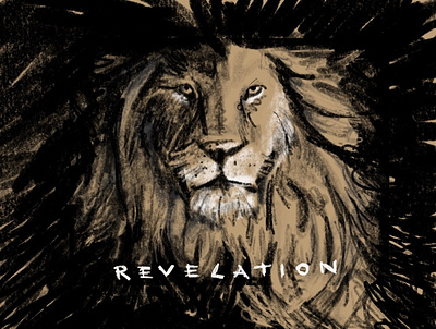 Book of Revelation Series Artwork chalk charcoal church lion