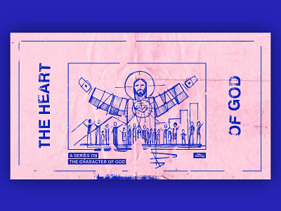 Heart of God Series Design - Slide blue flyer god pink