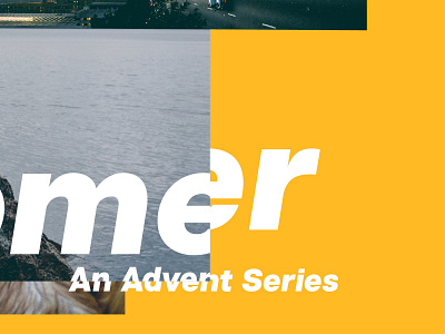 Newcomer Advent Series Design collage orange sans serif